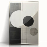 Minimalist Wall Art – Modern Black and White Geometric Circle Design