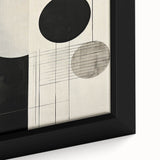 Minimalist Wall Art – Modern Black and White Geometric Circle Design