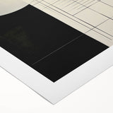 Minimalist Wall Art – Modern Black and White Geometric Circle Design