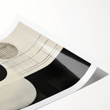 Minimalist Wall Art – Modern Black and White Geometric Circle Design