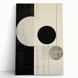Minimalist Wall Art – Modern Black and White Geometric Circle Design