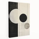 Minimalist Wall Art – Modern Black and White Geometric Circle Design