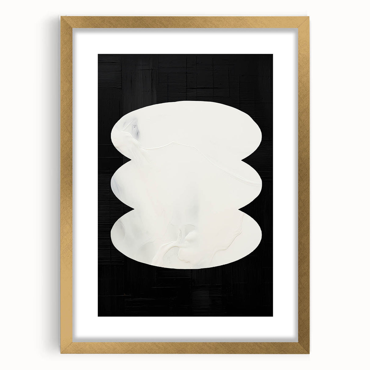 Minimalist Abstract Wall Art – Black and White Organic Shape Design