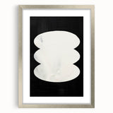 Minimalist Abstract Wall Art – Black and White Organic Shape Design