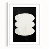 Minimalist Abstract Wall Art – Black and White Organic Shape Design