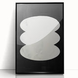 Minimalist Abstract Wall Art – Black and White Organic Shape Design