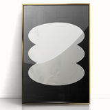 Minimalist Abstract Wall Art – Black and White Organic Shape Design