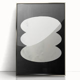Minimalist Abstract Wall Art – Black and White Organic Shape Design