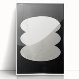 Minimalist Abstract Wall Art – Black and White Organic Shape Design
