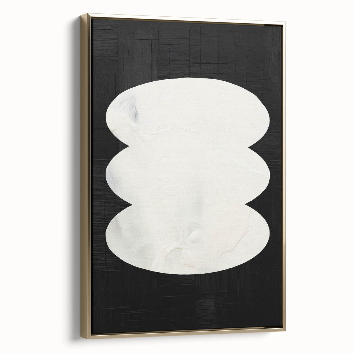 Minimalist Abstract Wall Art – Black and White Organic Shape Design