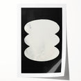Minimalist Abstract Wall Art – Black and White Organic Shape Design