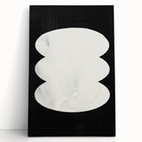 Minimalist Abstract Wall Art – Black and White Organic Shape Design