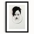 Minimalist Portrait Wall Art – Abstract Black and White Female Silhouette