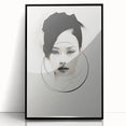 Minimalist Portrait Wall Art – Abstract Black and White Female Silhouette