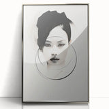 Minimalist Portrait Wall Art – Abstract Black and White Female Silhouette