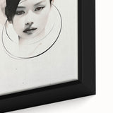 Minimalist Portrait Wall Art – Abstract Black and White Female Silhouette