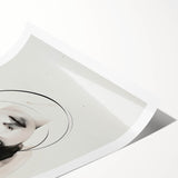 Minimalist Portrait Wall Art – Abstract Black and White Female Silhouette