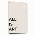 Minimalist Typography Wall Art: "All Is Art" Bold Modern Print