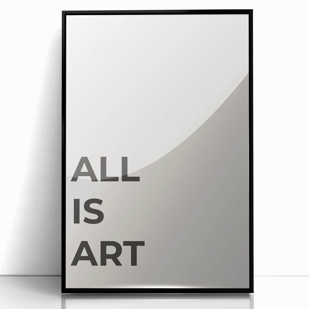 Minimalist Typography Wall Art: "All Is Art" Bold Modern Print