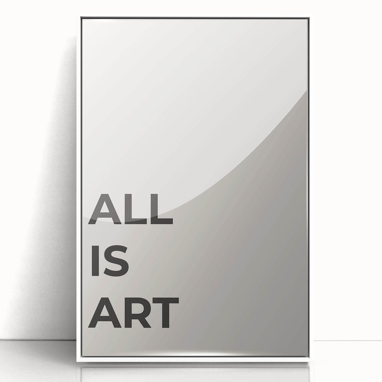 Minimalist Typography Wall Art: "All Is Art" Bold Modern Print