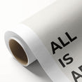 Minimalist Typography Wall Art: "All Is Art" Bold Modern Print