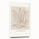 Minimalist Botanical Line Art: "Les Fleurs Abstraites" Modern Flower Print