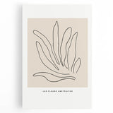 Minimalist Botanical Line Art: "Les Fleurs Abstraites" Modern Flower Print