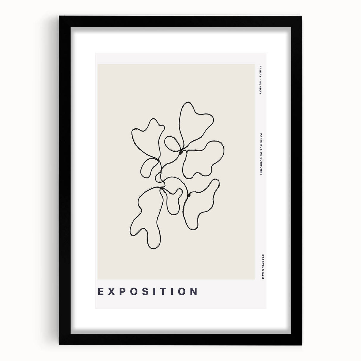 Minimalist Abstract Line Art: "Exposition" Modern Art Print