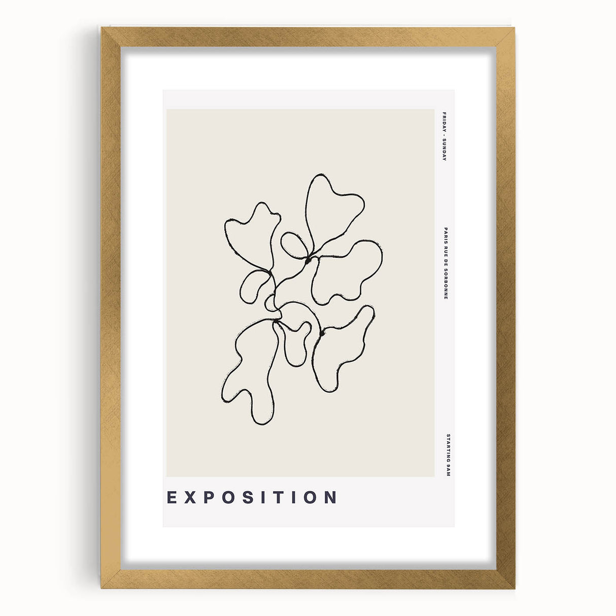 Minimalist Abstract Line Art: "Exposition" Modern Art Print