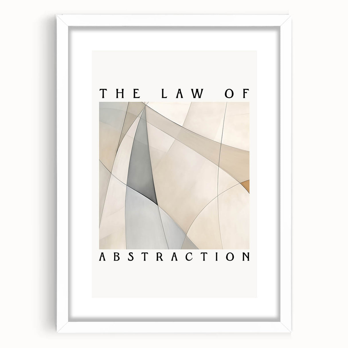 Minimalist Abstract Art: "The Law of Abstraction" Geometric Modern Print