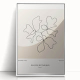 Minimalist Botanical Line Art: "Galerie Botanique No.01" Neutral Modern Print