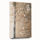 Minimalist Landscape Art: Soft Field of Wildflowers in Neutral Tones