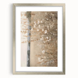 Minimalist Landscape Art: Soft Field of Wildflowers in Neutral Tones