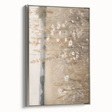 Minimalist Landscape Art: Soft Field of Wildflowers in Neutral Tones