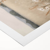 Minimalist Landscape Art: Soft Field of Wildflowers in Neutral Tones