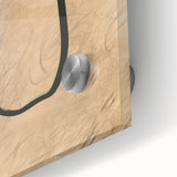 Minimalist Abstract Line Art: Organic Shape with Neutral Background