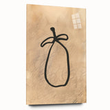 Minimalist Abstract Line Art: Organic Shape with Neutral Background