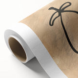 Minimalist Abstract Line Art: Organic Shape with Neutral Background