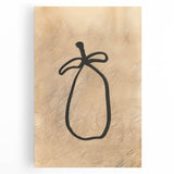 Minimalist Abstract Line Art: Organic Shape with Neutral Background