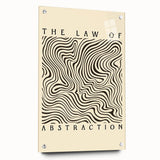 Minimalist Abstract Art: "The Law of Abstraction" Wavy Line Pattern