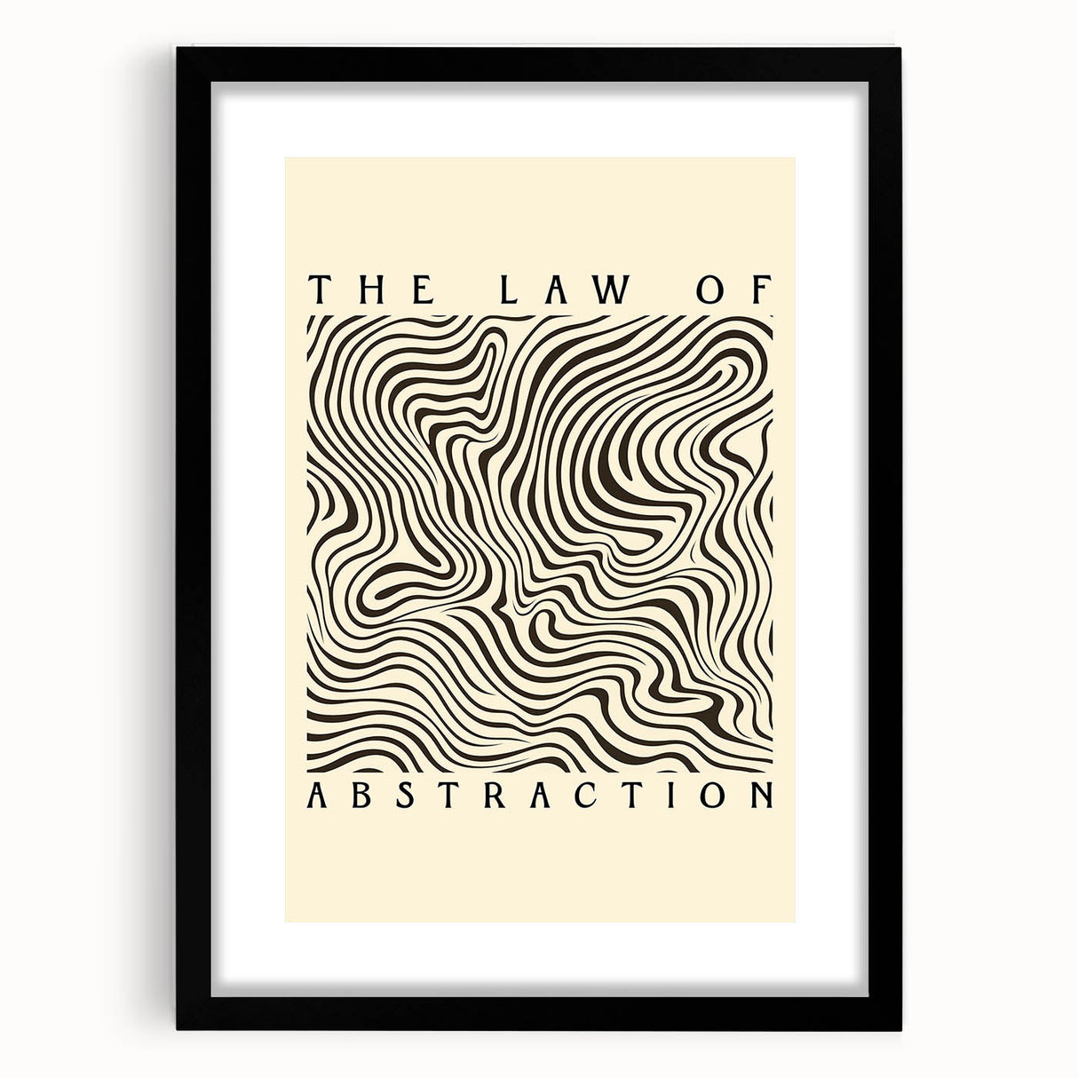 Minimalist Abstract Art: "The Law of Abstraction" Wavy Line Pattern