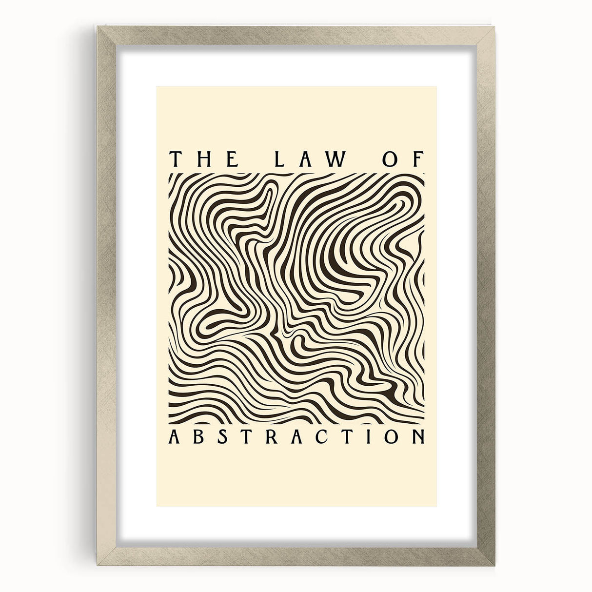 Minimalist Abstract Art: "The Law of Abstraction" Wavy Line Pattern