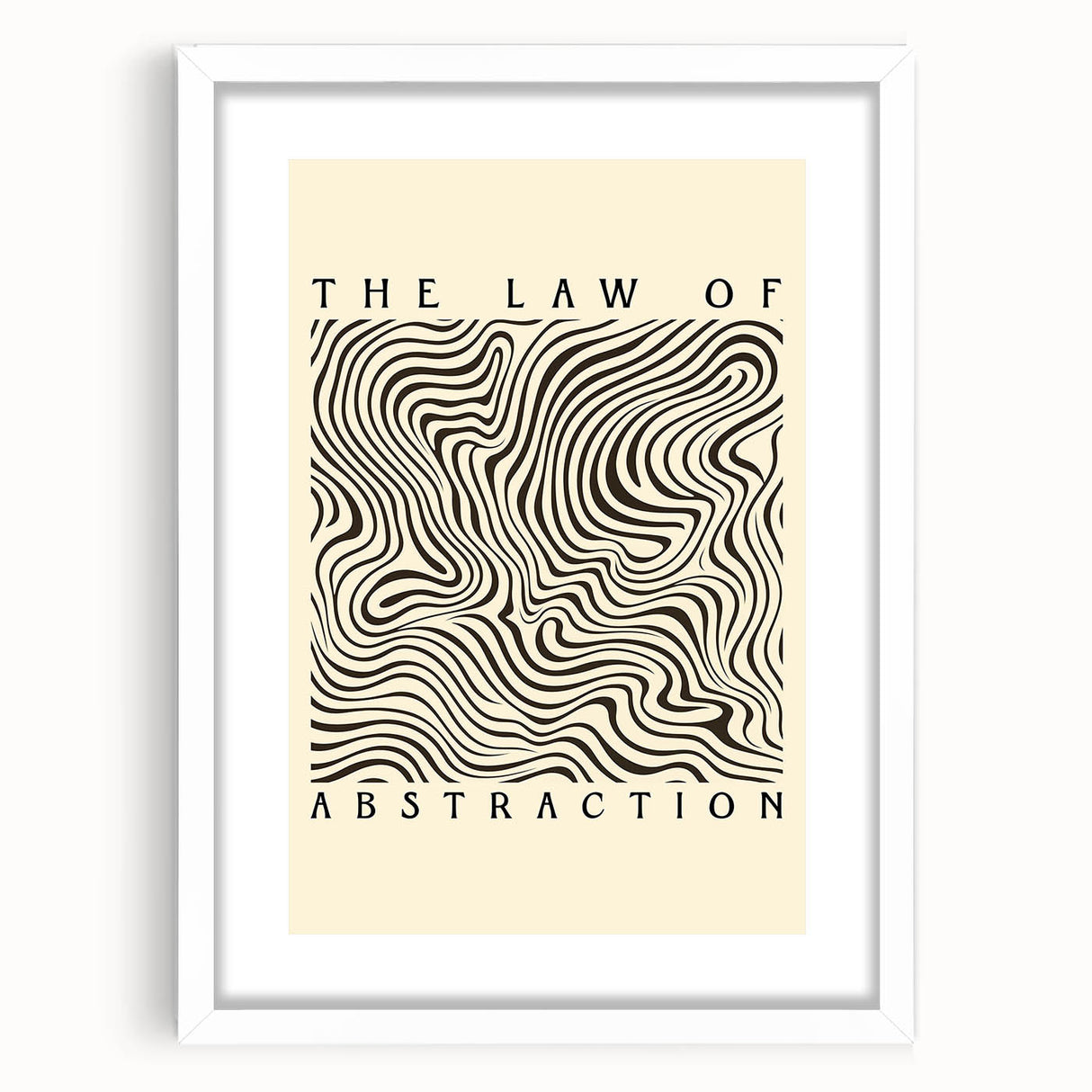 Minimalist Abstract Art: "The Law of Abstraction" Wavy Line Pattern