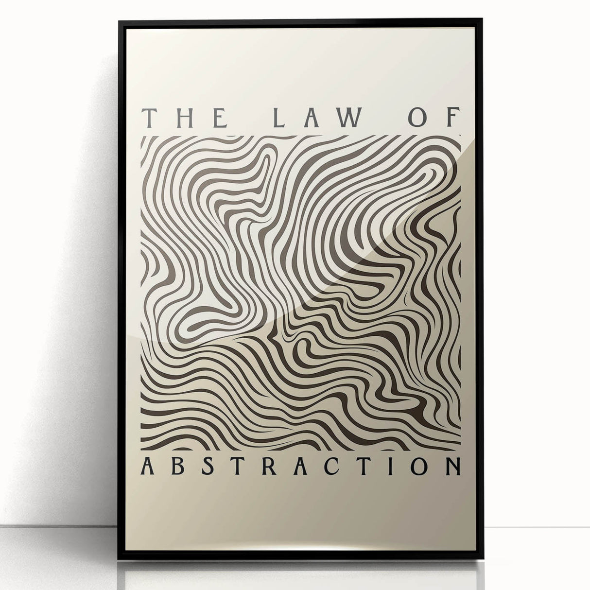 Minimalist Abstract Art: "The Law of Abstraction" Wavy Line Pattern