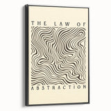 Minimalist Abstract Art: "The Law of Abstraction" Wavy Line Pattern