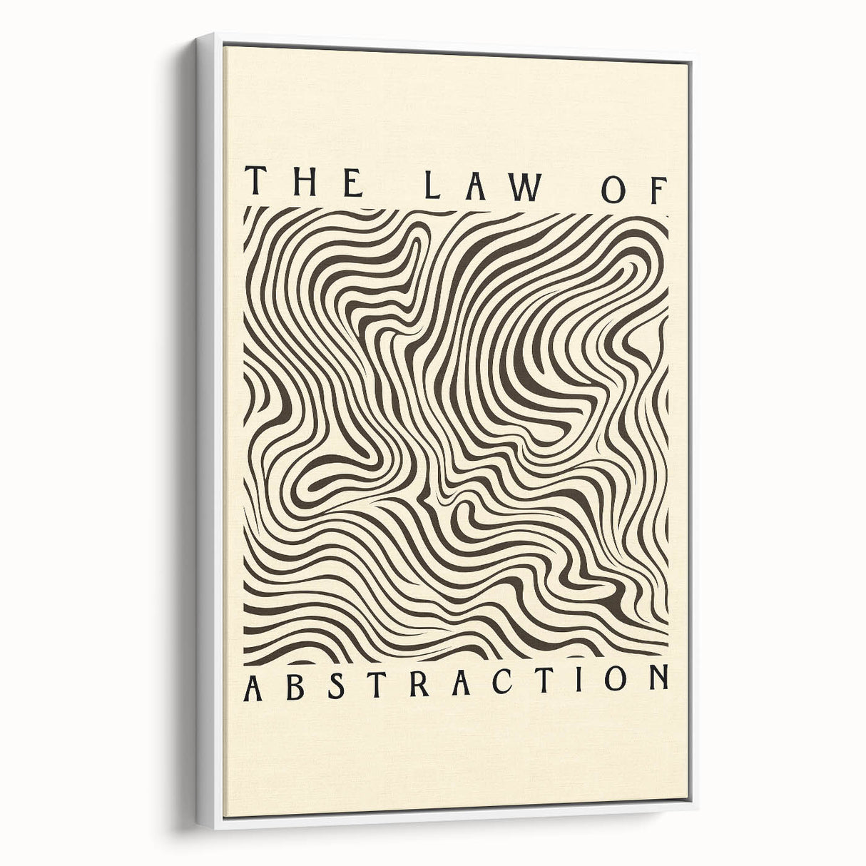 Minimalist Abstract Art: "The Law of Abstraction" Wavy Line Pattern