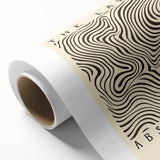 Minimalist Abstract Art: "The Law of Abstraction" Wavy Line Pattern