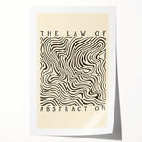 Minimalist Abstract Art: "The Law of Abstraction" Wavy Line Pattern