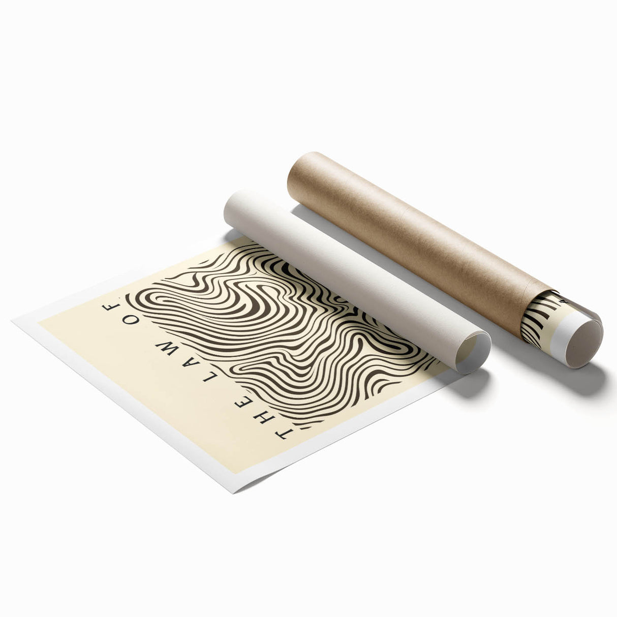 Minimalist Abstract Art: "The Law of Abstraction" Wavy Line Pattern