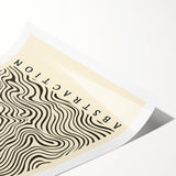 Minimalist Abstract Art: "The Law of Abstraction" Wavy Line Pattern